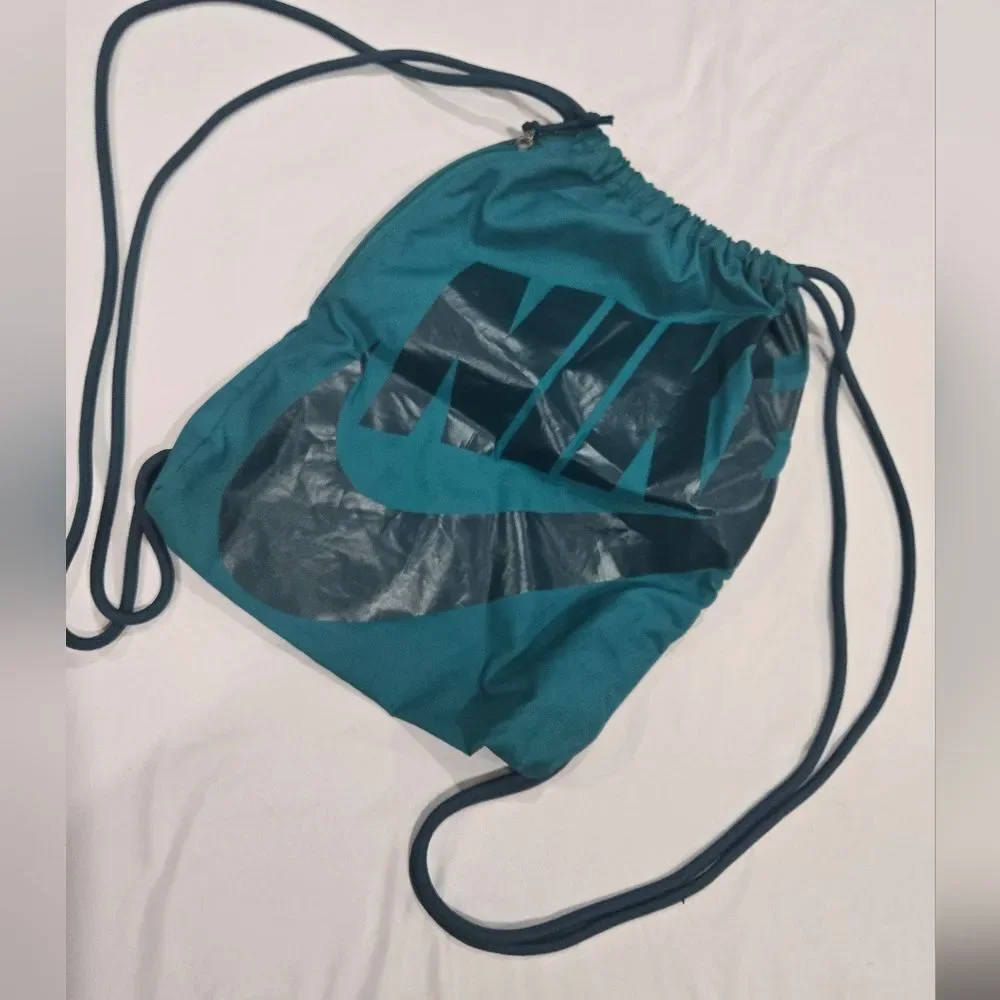 Nike teal turquoise drawstring bag